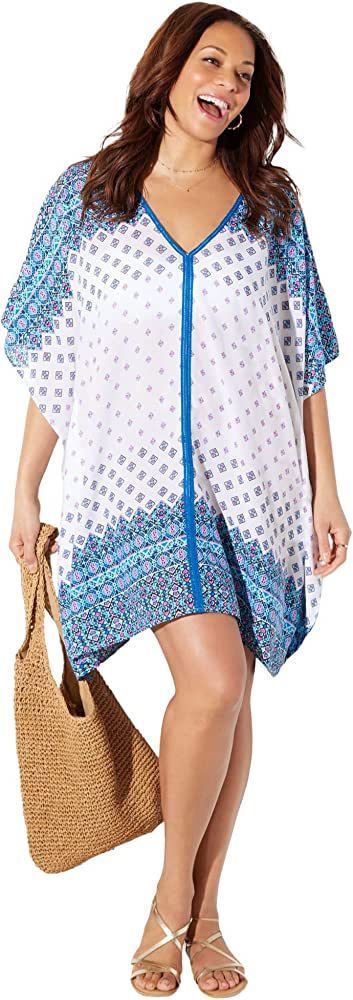 Swimsuits For All Women's Plus Size Kelsea Cover Up Tunic | Amazon (US)