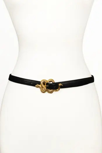 Small Snake Buckle Leather Belt | Nordstrom