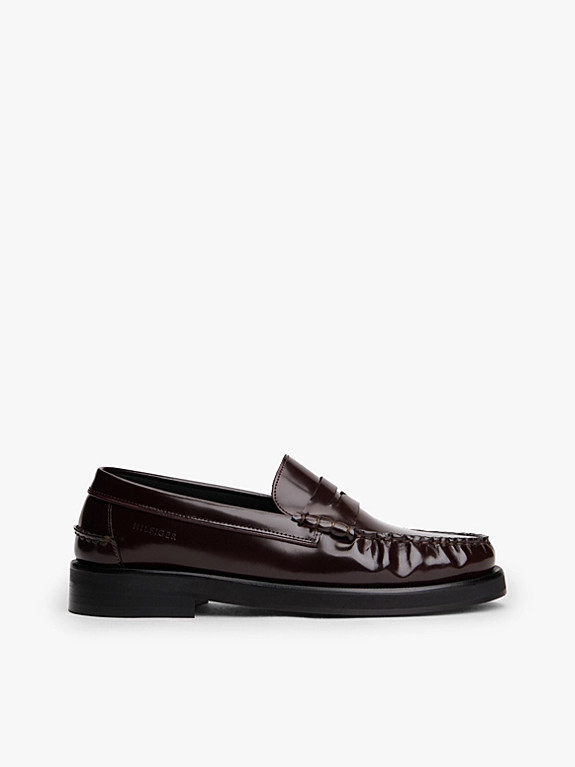 Leder-Loafer mit geprägtem Logo | Tommy Hilfiger (DE)