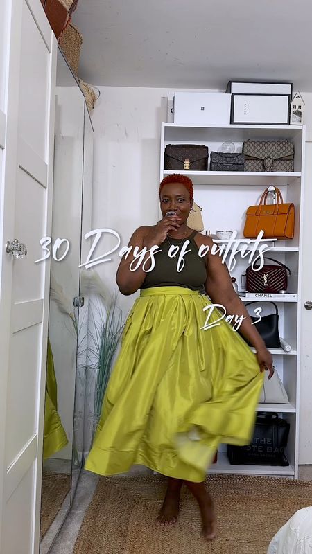 Day 3 of 30 days of outfits as I said I live in a colourful world so here a colour combo I hope you enjoy. I mean why blend in always.. 

Like and follow for more. Linked in my bio on my @shop.ltk @ltk.europe 

#colormycloset #greenoutfit #skirtoutfit #midsizestyle #styleınspo #curvyconfidence #curvychic

#LTKVideo #LTKmidsize #LTKparties