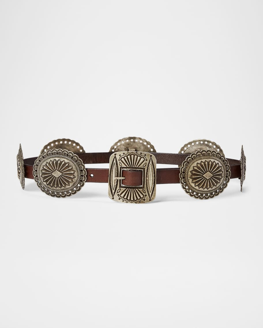 Western Buckle Leather Belt | Neiman Marcus