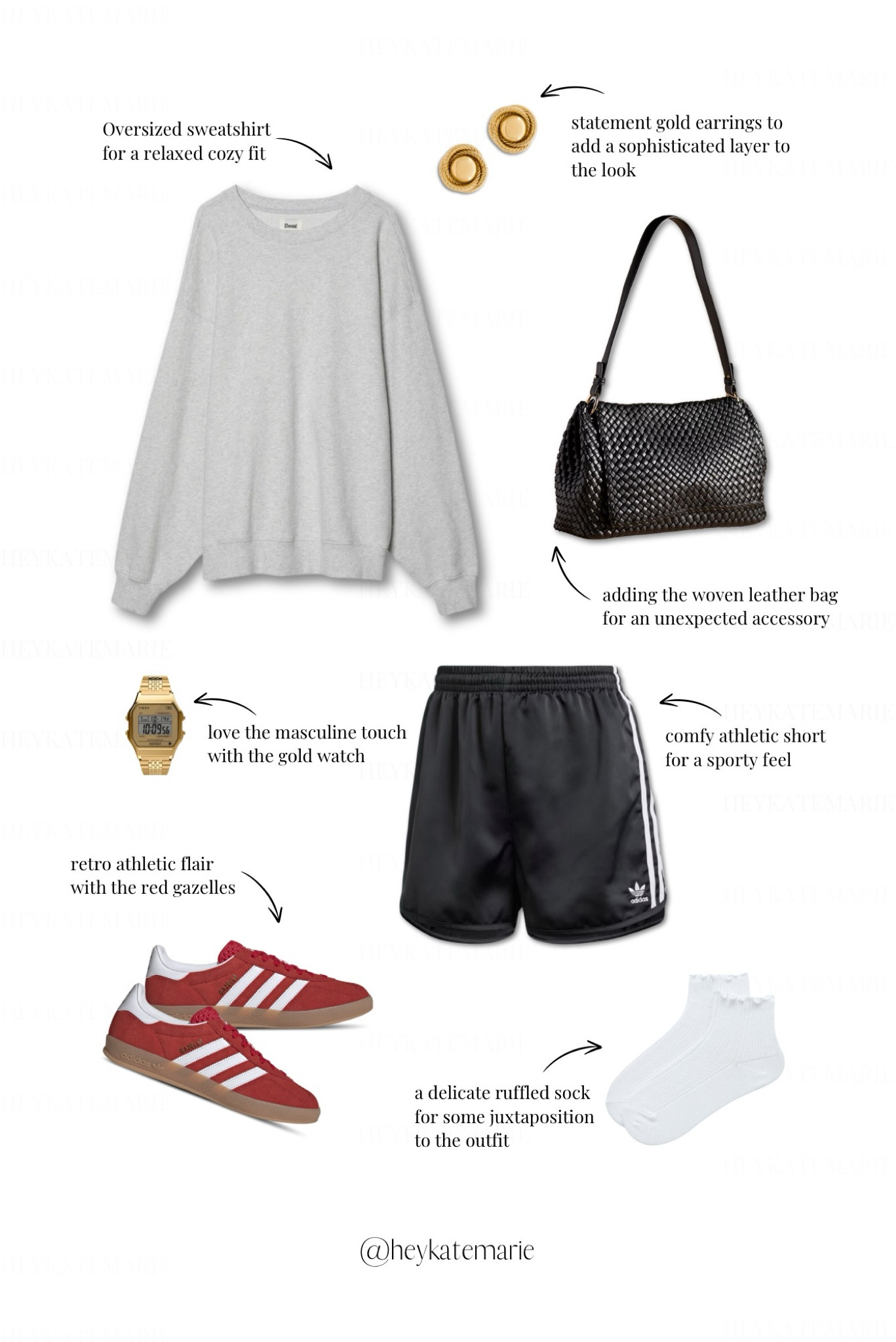 Casual Game Day Outfit ft. Elwood Clothing Grey Oversized Crewneck and Adidas athletic shorts. As for accessories I paired gold statement earrings with a masculine style watch from Timex. A woven leather bag and ruffled ankles socks


#gamedayoutfit #tailgateoutfit #gamedaystyle #footballoutfit


#LTKU #LTKStyleTip #LTKFindsUnder50