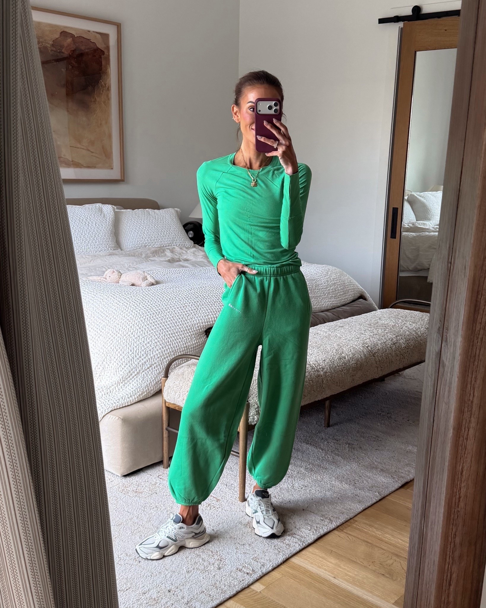 the happiest green color for spring 💚 run tts / wearing xs in both 

#LTKootd