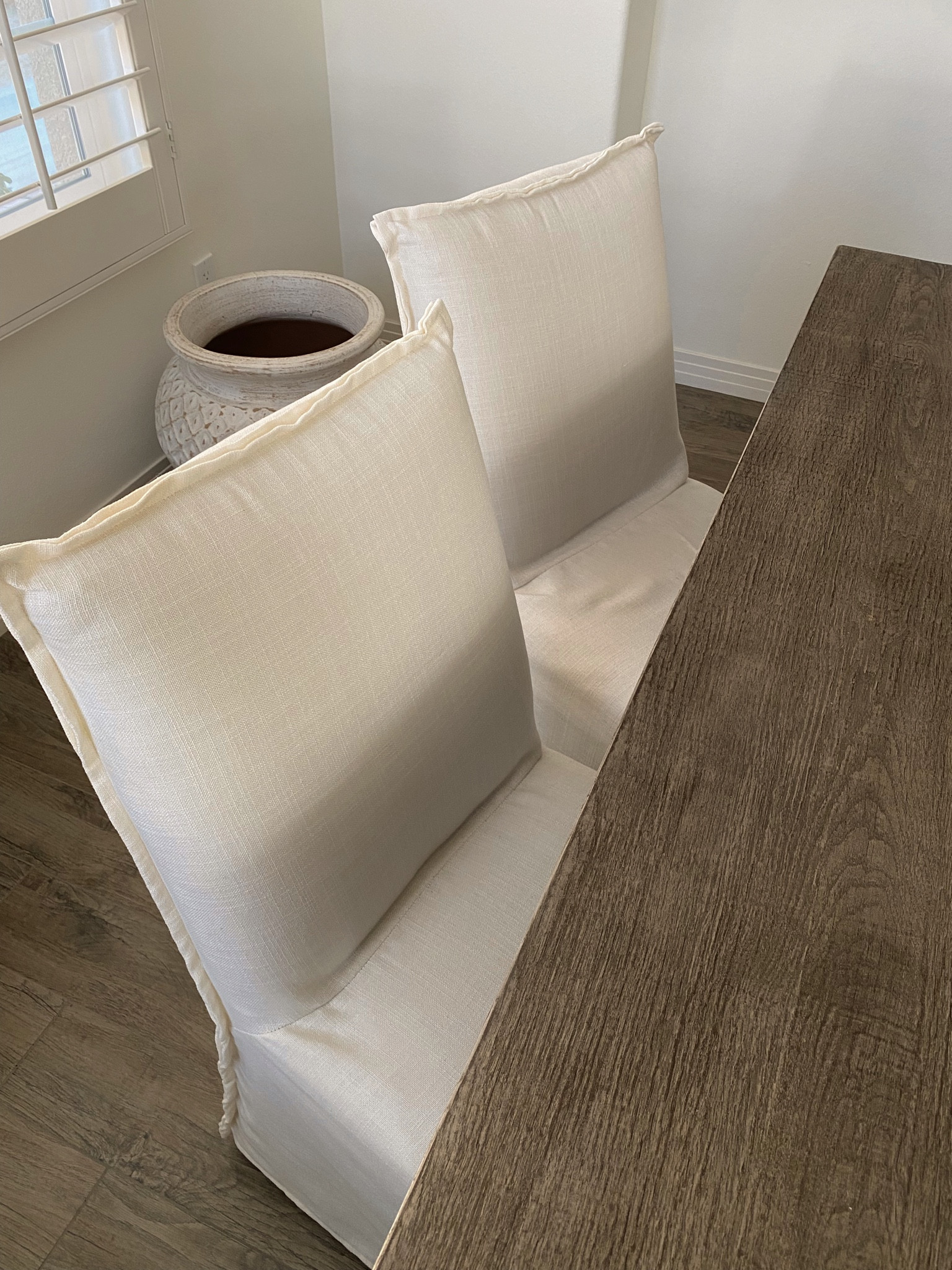 Slip cover + washable dining chairs that are beautiful + aesthetic + practical 

#LTKSeasonal #LTKhome #LTKstyletip
