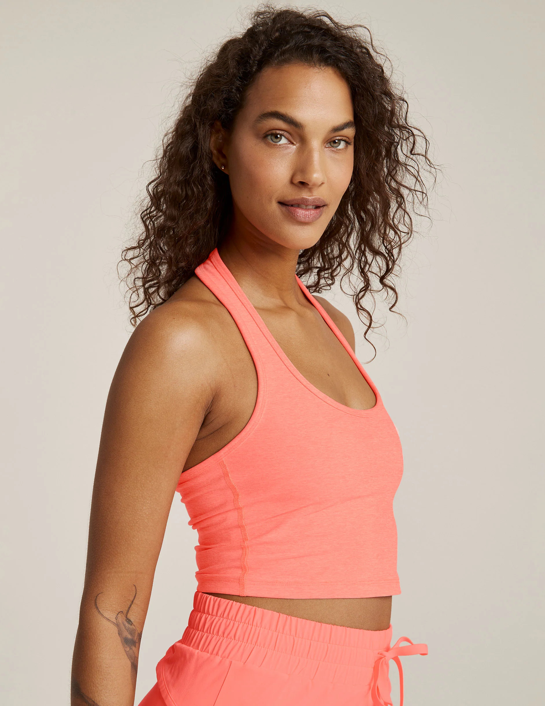 Spacedye Well Rounded Cropped Halter Tank | Beyond Yoga | Beyond Yoga