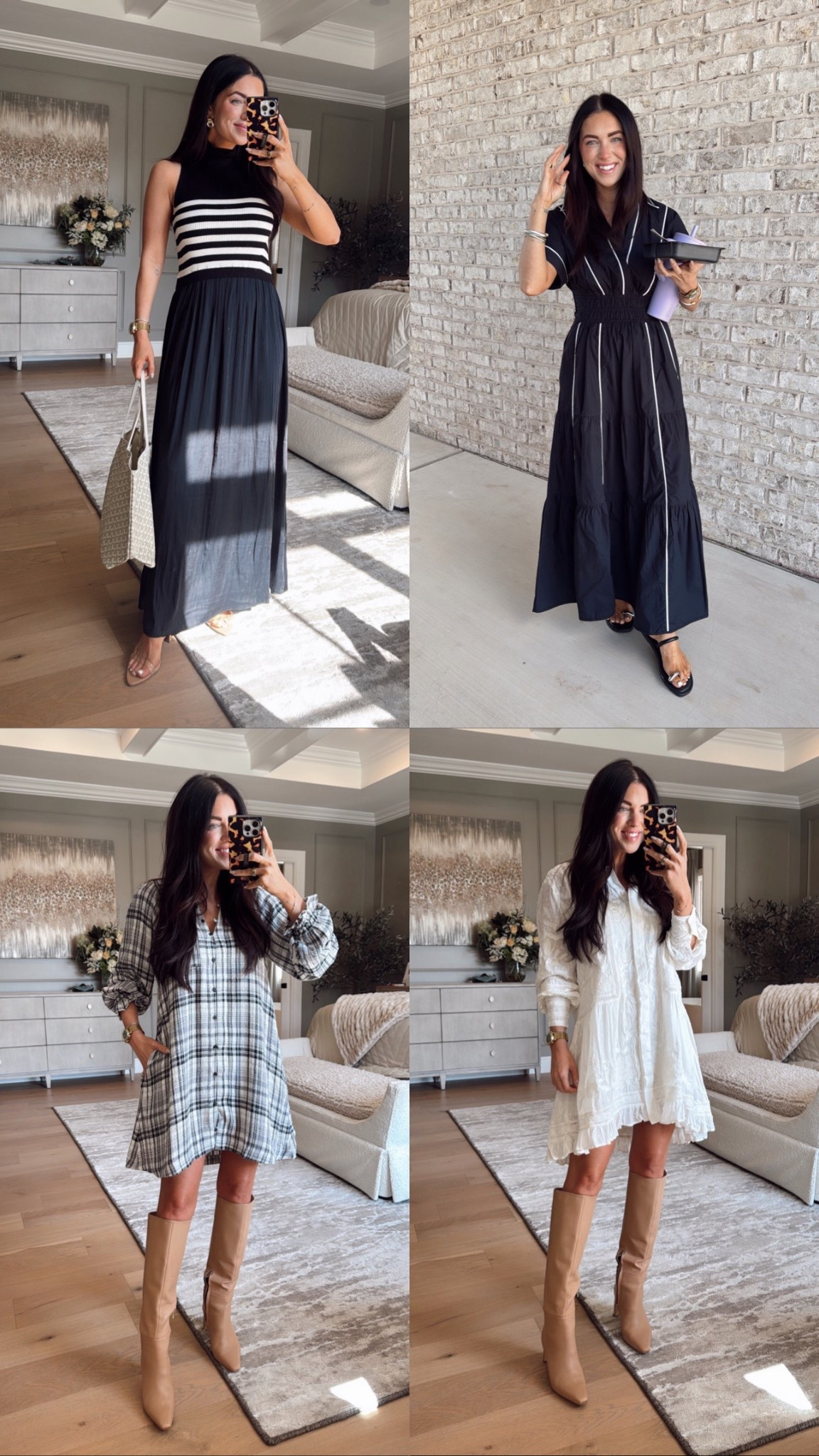 Size extra small! Beautiful fall dress options!