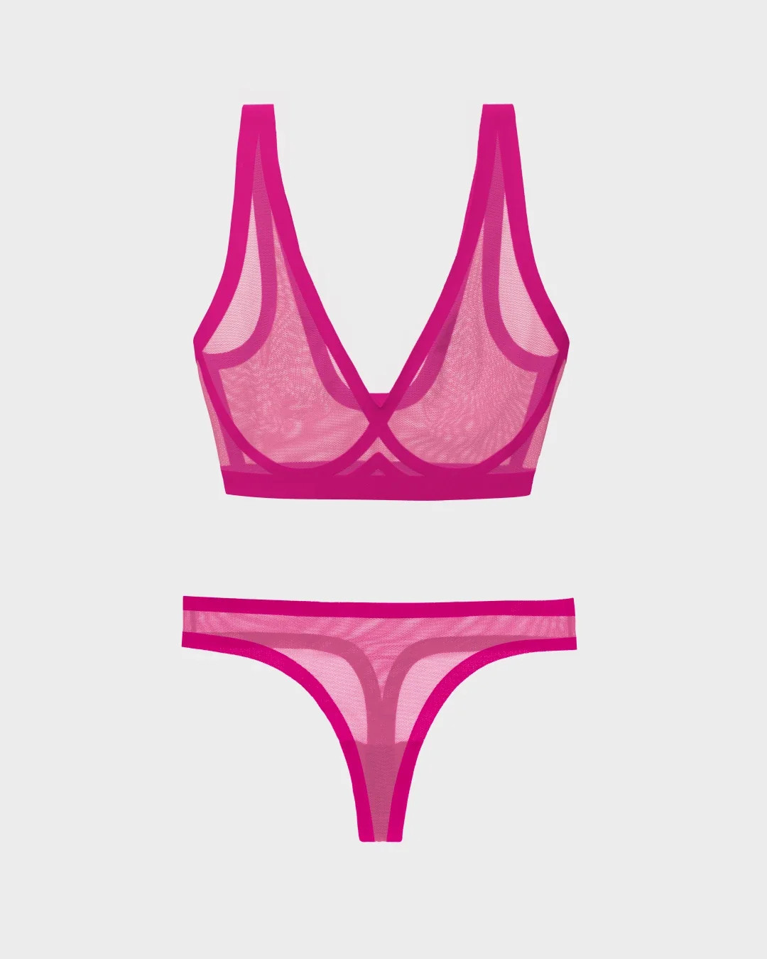 Neon Viper Sheer Bralette and Thong Set | EBY (US)