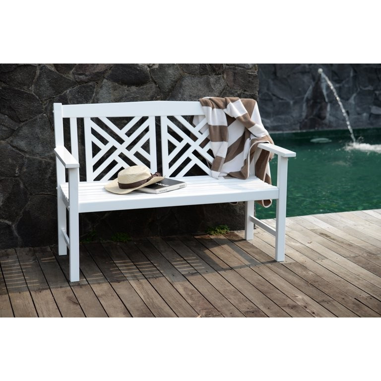 Farmhouse Loveseat Bench, White | Walmart (US)