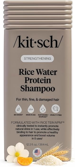 Kitsch Strengthening Rice Water Protein Shampoo for Women & Men \u2013 Hair Growth Shampoo & Volu... | Amazon (US)