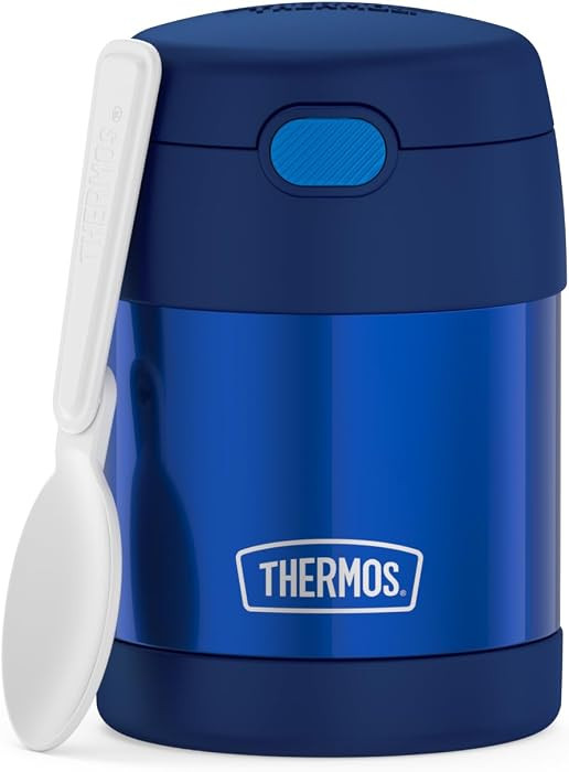 THERMOS FUNTAINER Kids Food Jar with Spoon, 10oz, Navy | Amazon (US)