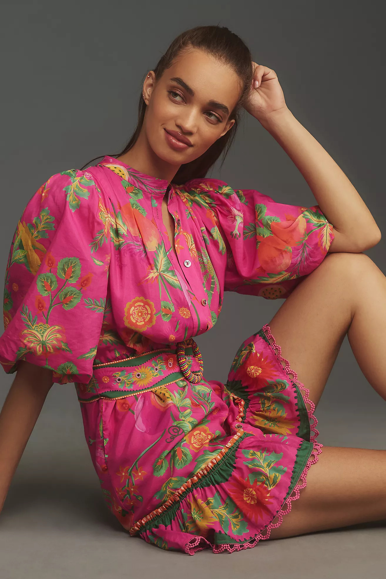 Farm Rio Fruit Garden Mini Dress | Anthropologie (US)