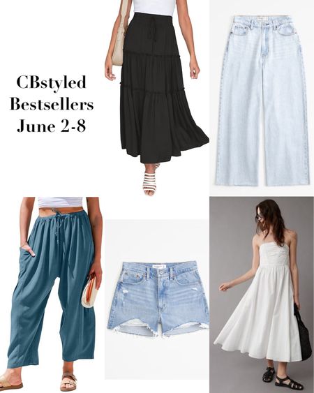 Bestsellers June 2-8! I’m 5’ 7 size 4 ish
1. Maxi skirt: elastic waist & pockets! Flowy, comfortable and perfect for summer, lots of color options, fits tts.
2. Wide cropped jeans: 15% off! Super soft and lightweight denim (77% cotton, 23% Tencel). Fit tts, I’m wearing size 27.
3. Lightweight pants: so comfy and breezy, great shorts alternative! Linen/viscose blend, fit tts/roomy
4. Cutoff denim shorts: 15% off! great summer basic, 1% stretch, love the amount of distressing, fit tts, I’m wearing 27 
5. Poplin summer dress: 40% off! Comes with removable straps, 100% cotton, lined, has pockets, more colors, fits tts
Also linked more of last weeks most popular 


#LTKStyleTip #LTKOver40 #LTKFindsUnder50