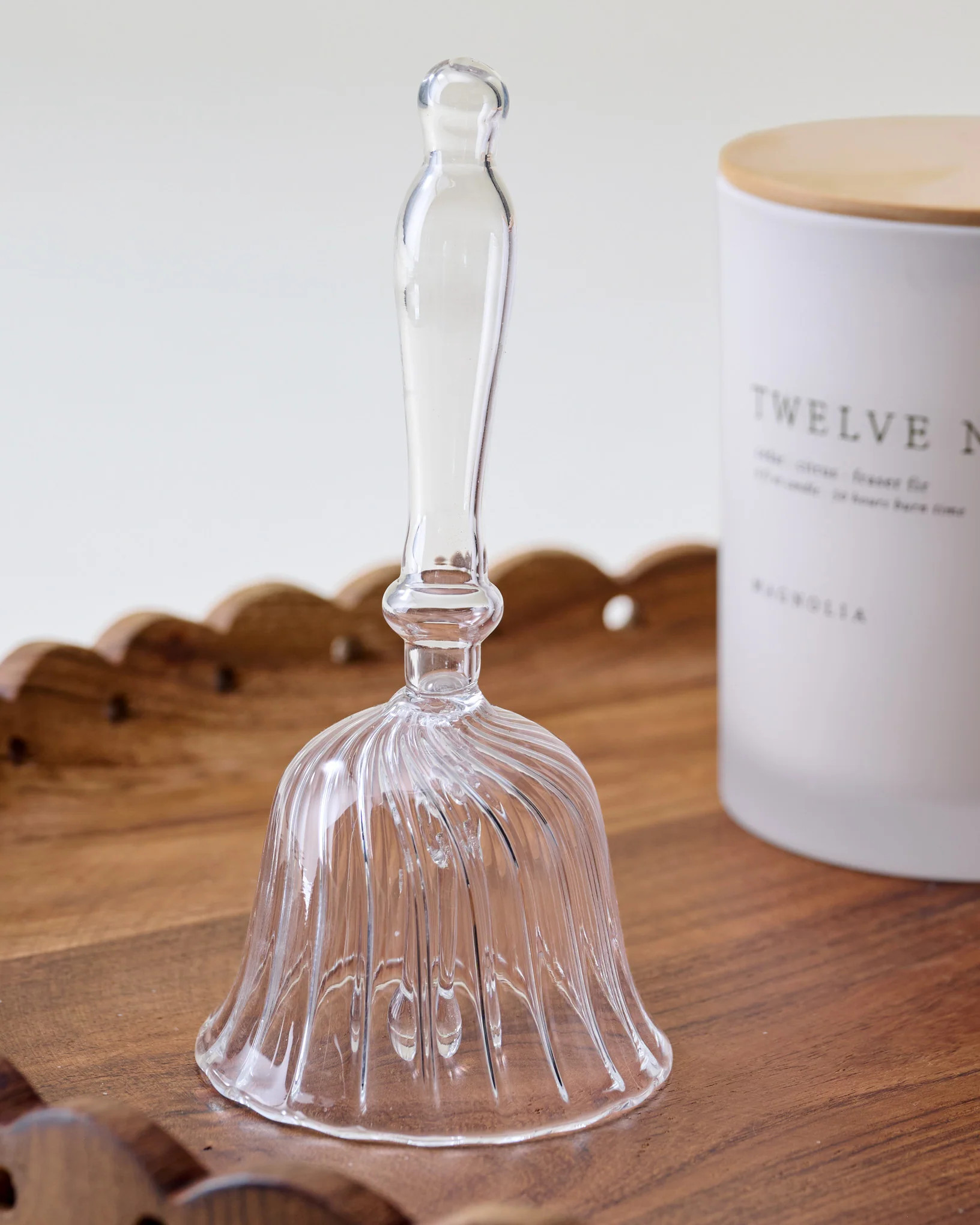 Olivia Fluted Glass Bell | Magnolia