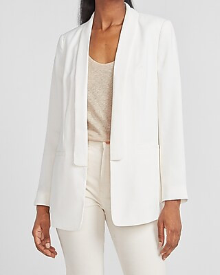 Shawl Collar Long Sleeve Boyfriend Blazer | Express