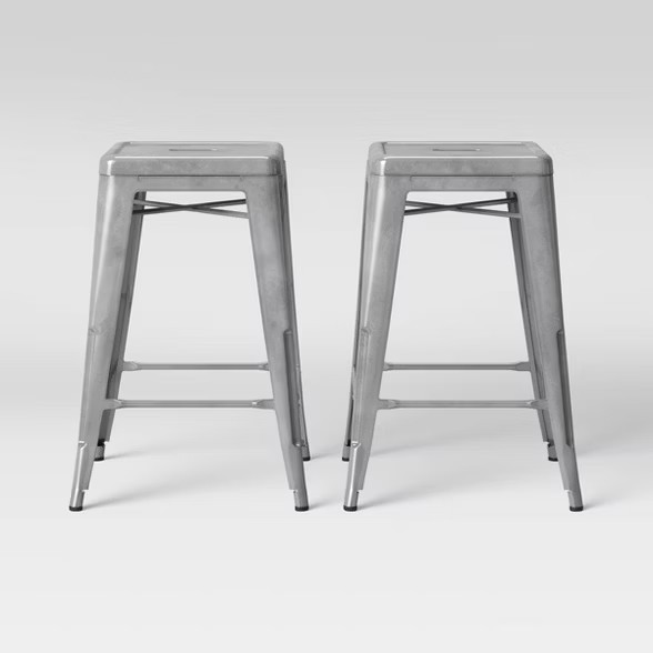 Set of 2 24" Carlisle Metal Counter Height Barstool - Threshold™ | Target
