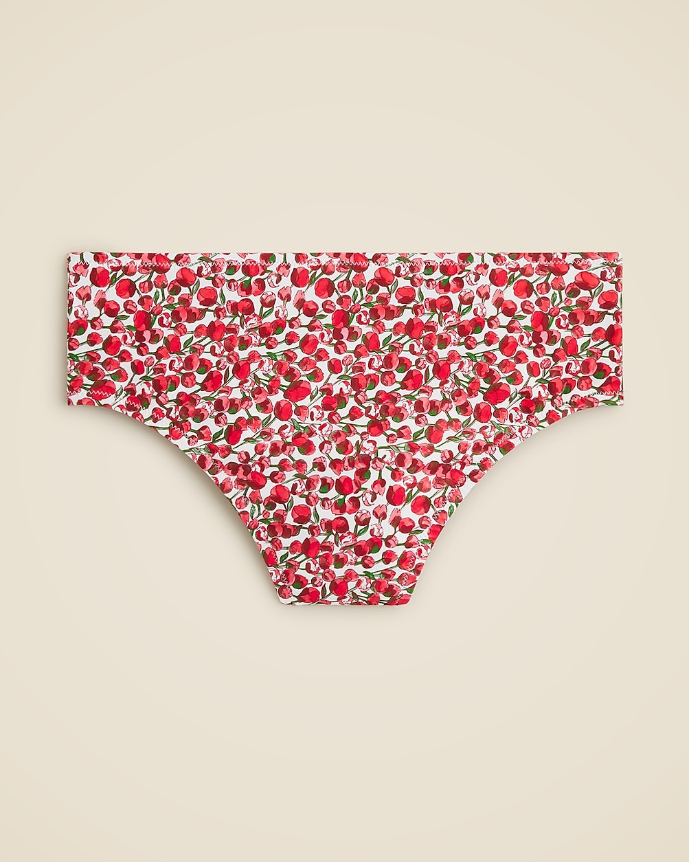 High-rise full-coverage bikini bottom in Liberty® Eliza's Red fabric | J. Crew US