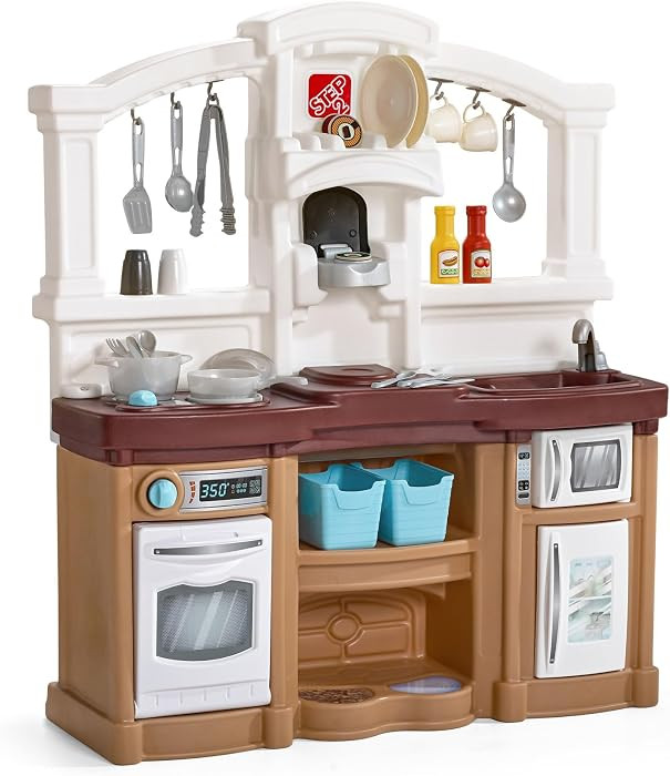 Step2 Fun with Friends Kids Kitchen Playset, Indoor/Outdoor Kitchenette, Interactive Play with Li... | Amazon (US)