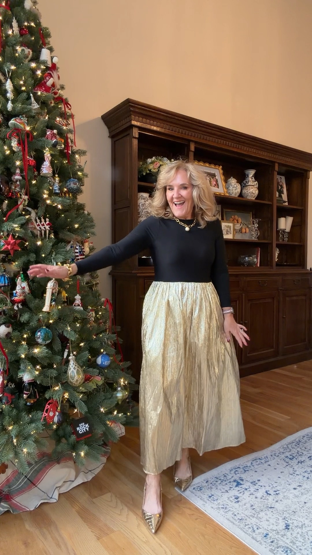 Tap the bell 🔔 and heart ❤️ this post! 
Tuckernuck sale for tax day. Wearing a medium. This would make the perfect formal or black tie dress for weddings. I love it for holiday, but it certainly lightweight enough to be first in the summer.

#LTKOver40 #LTKWedding #LTKSaleAlert