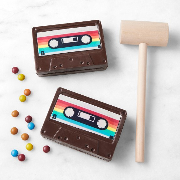 Stranger Things x Williams Sonoma Chocolate Breakable Cassette Tape | Williams-Sonoma