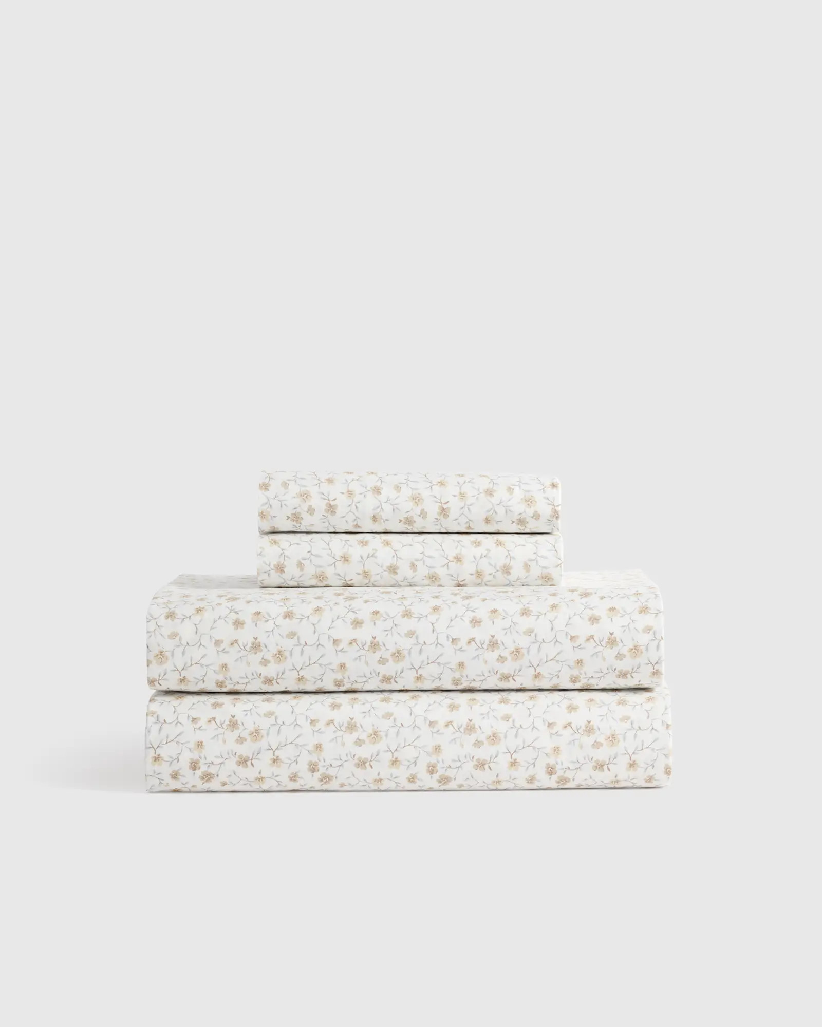 Classic Organic Percale Floral Sheet Set | Quince