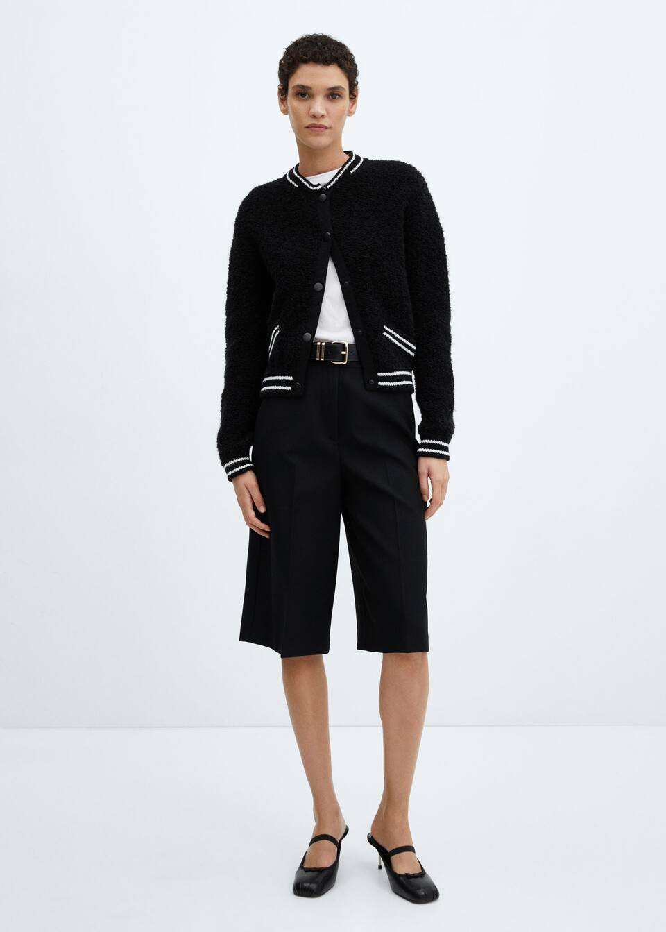 Knitted bomber jacket -  Women | Mango USA | MANGO (US)