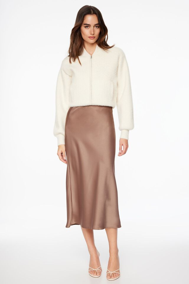 Melody Satin Slip Midi Skirt | Dynamite Clothing