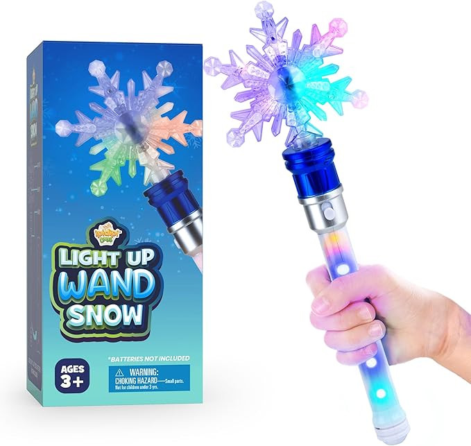 IPIDIPI TOYS Snowflake Wand - Spinning Light Up Magic Wand for Kids, Princess Fairy - Christmas S... | Amazon (US)