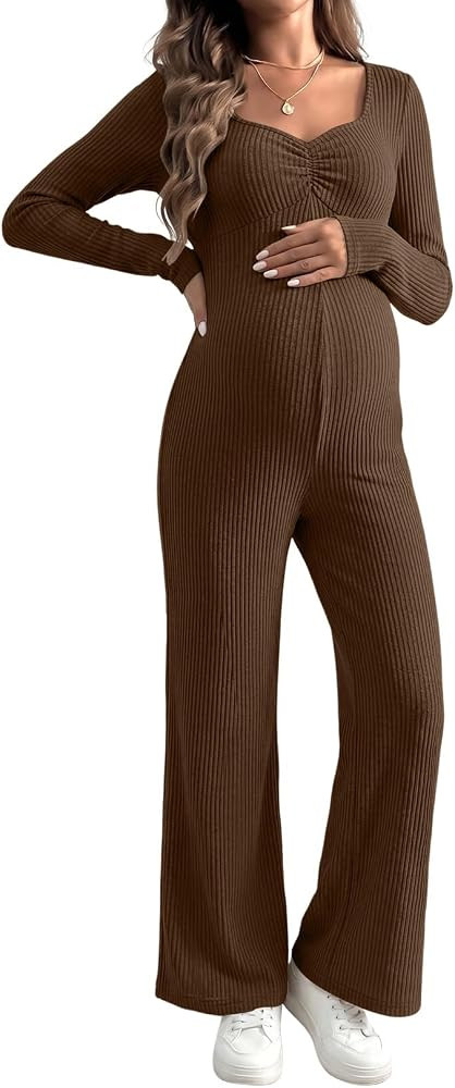 Jumpsuits for Women One Piece Pregnancy Outfits Winter Fall Maternity Clothes | Amazon (US)