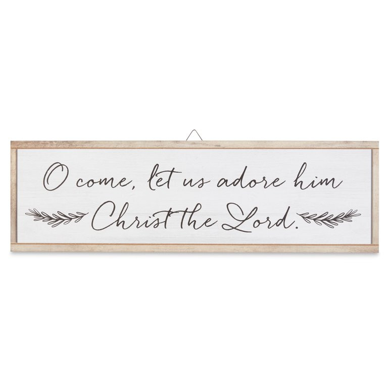 Holiday Time Black and White Nativity Sign, O Come Adore Him, 24" - Walmart.com | Walmart (US)