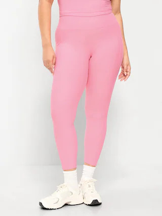 High-Waisted PowerSoft 7/8 Pocket Leggings | Old Navy (US)