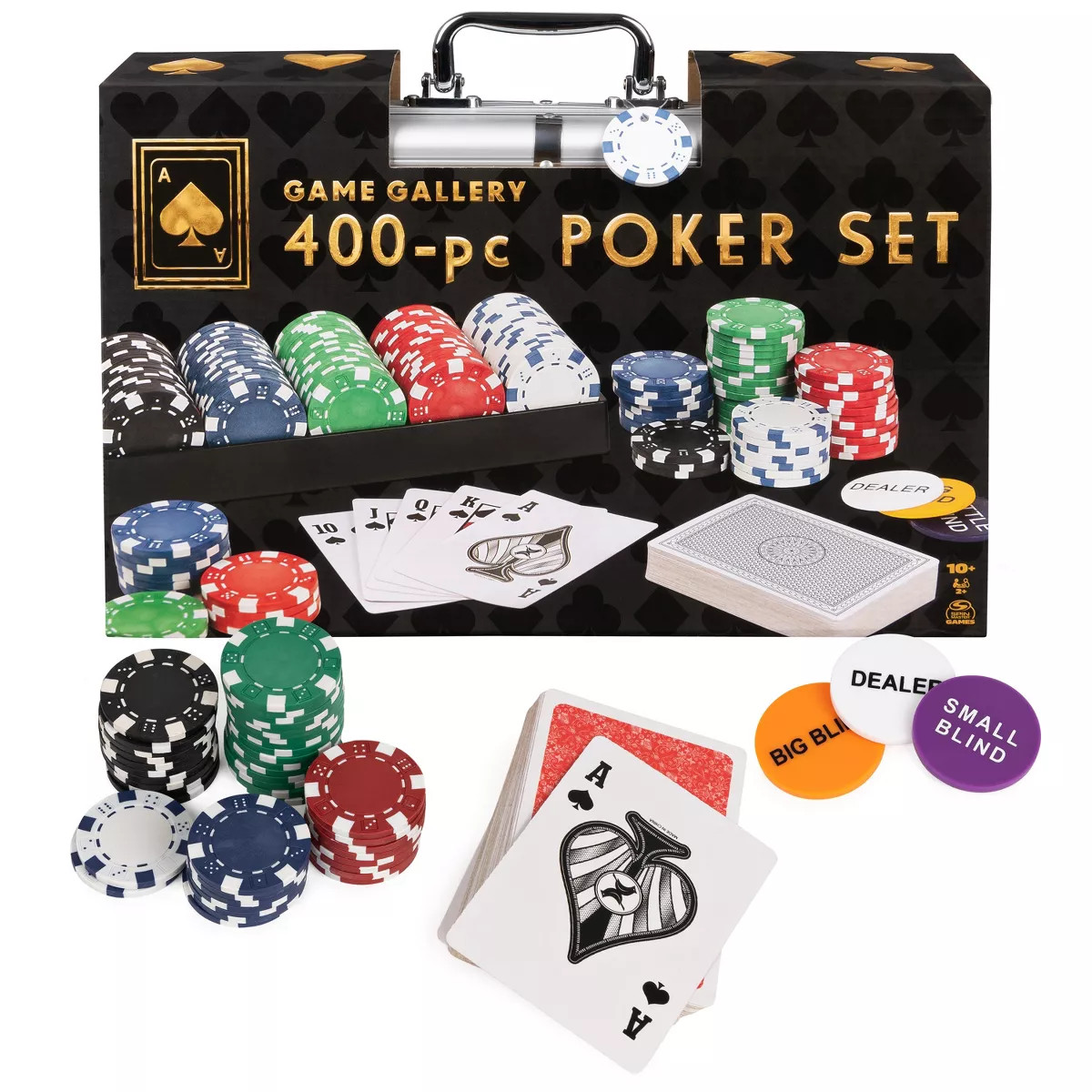 Game Gallery Poker Set with Professional Weight Poker Chips 400pc | Target