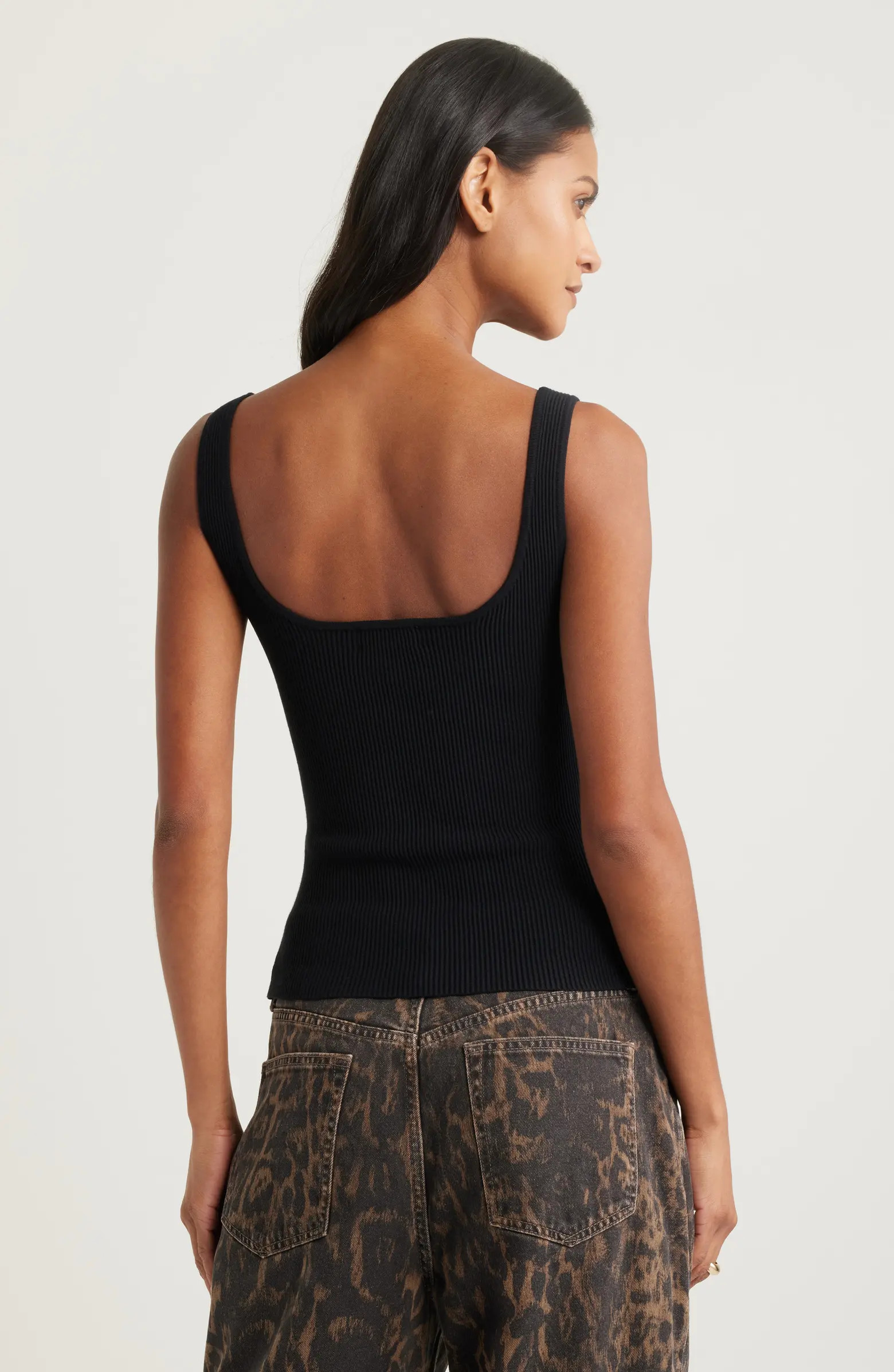 Open Edit Luxe Sculpt Rib Tank | Nordstrom | Nordstrom
