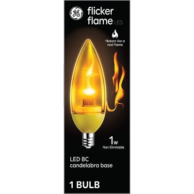 GE Flicker Flame LED Small Base Light Bulb | Target