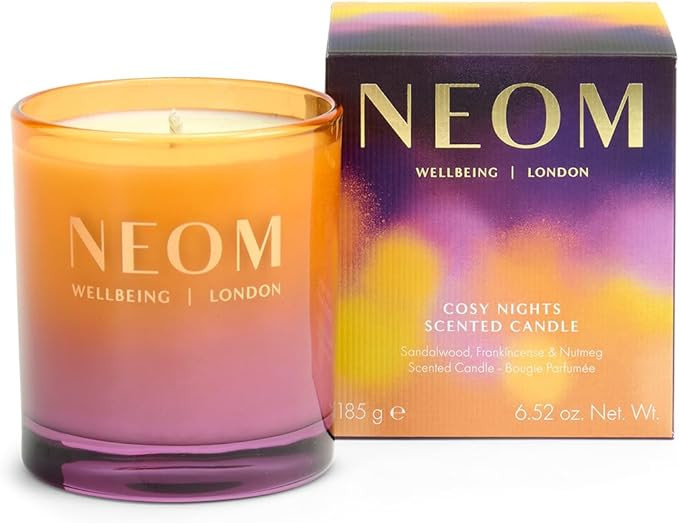 NEOM Cosy Nights Candle 1 Wick, 185g | Sandalwood, Frankincense & Nutmeg I 100% Naturally derived... | Amazon (UK)