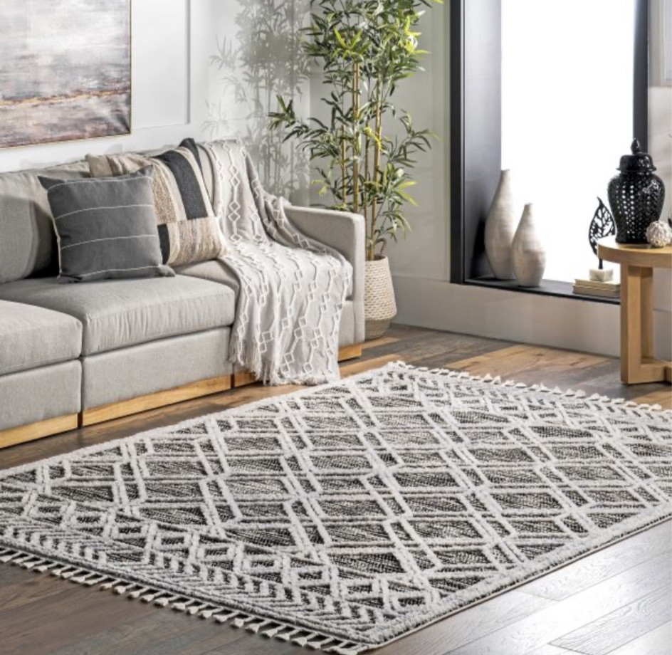 Gray Shaggy Lattice Tassel Area Rug, Home indoor Rugs on SALE , bedroom rugs, living room rugs, kitchen rugs , baby room rug , kid rug , home indoor rugs 

#LTKhome #LTKsalealert #LTKunder100