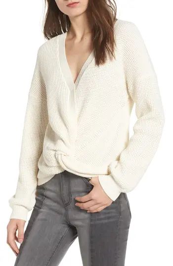 Women's Bp. Twist Front Sweater, Size XX-Small - Ivory | Nordstrom
