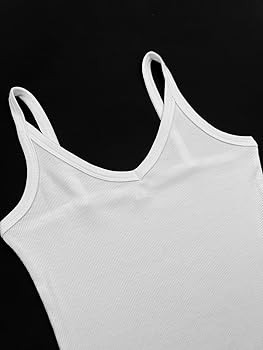iGENJUN Womens Spaghetti Strap V-Neck Ribbed Tank Tops for Women 2025 Slim Fitted Soft Camisole B... | Amazon (US)