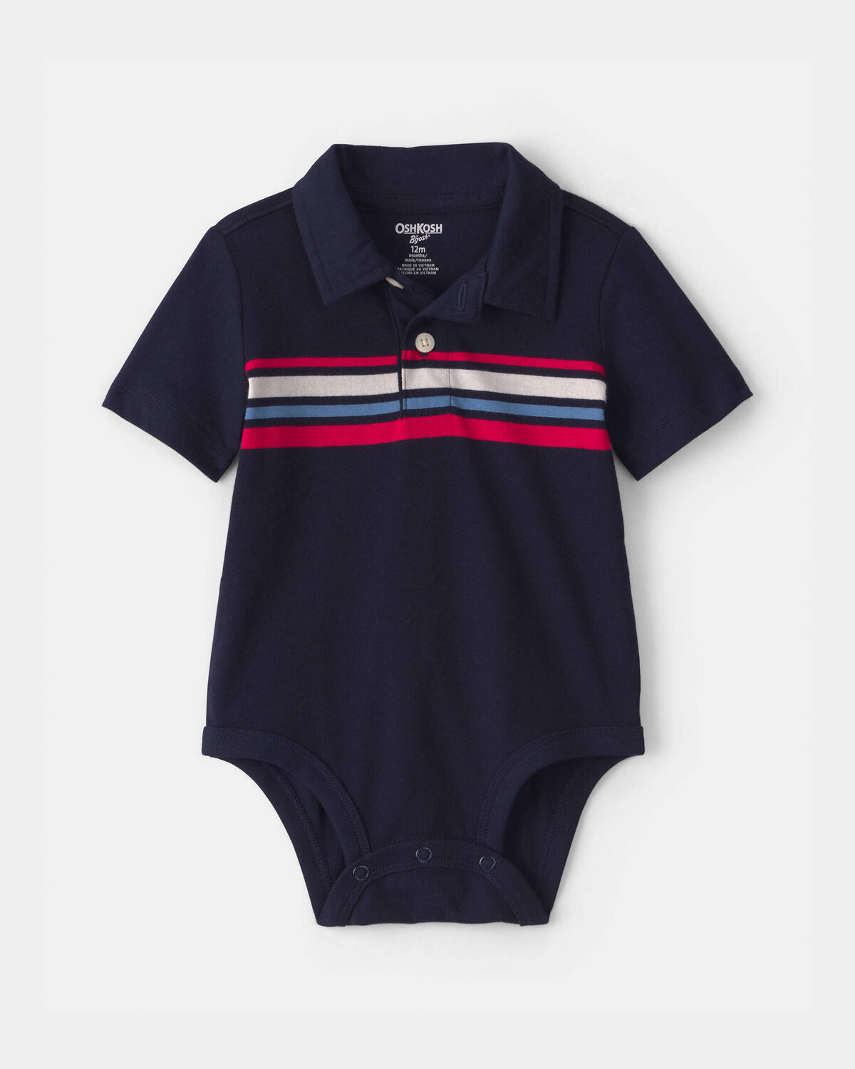 Baby Boy Polo Bodysuit - Navy Blue | Carter's Inc