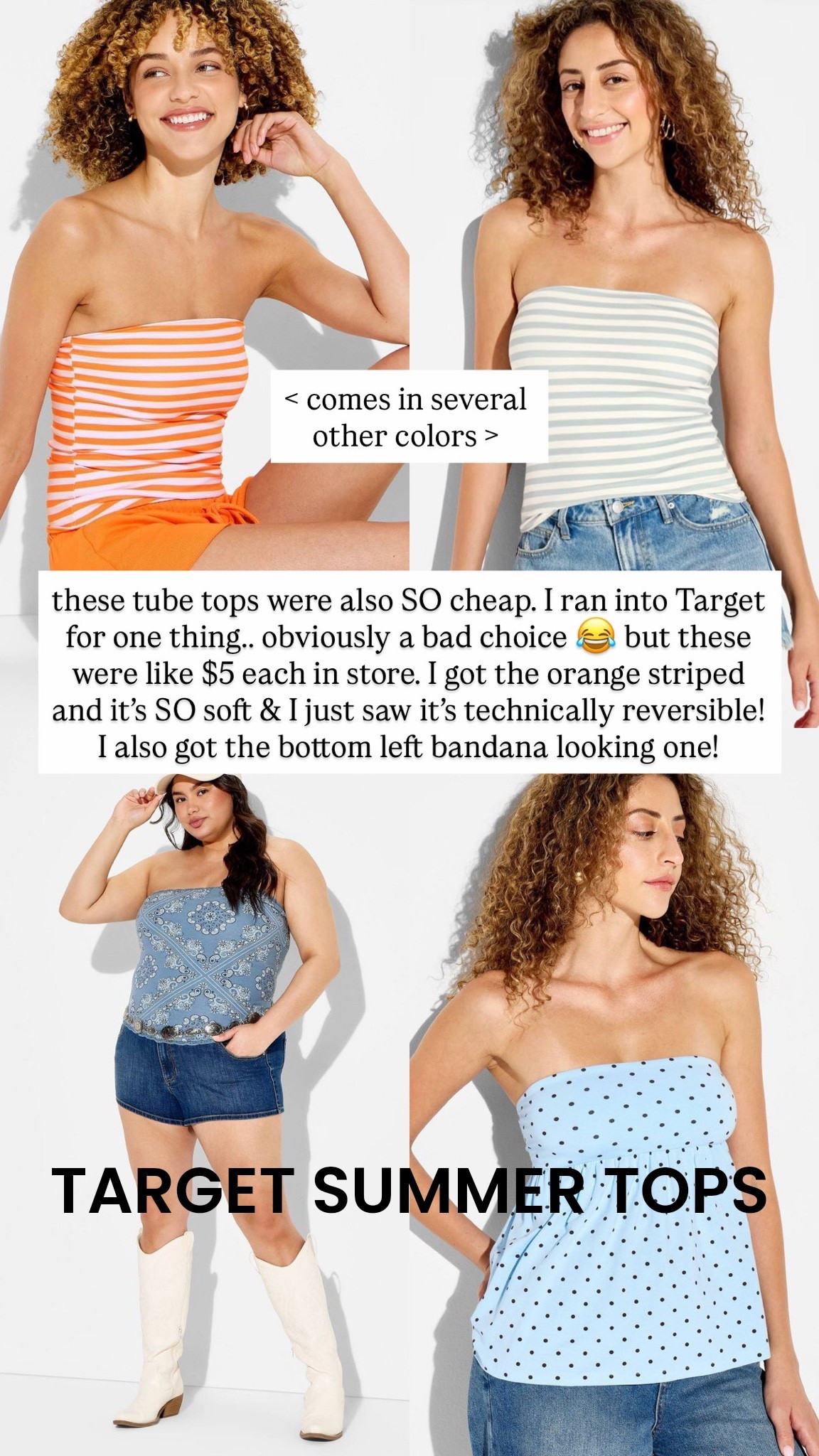 Target tanks and tube tops !! So cheap and on sale. 
The striped one is SO soft and technically reversible 

Also linking some recent Target finds

#LTKootd #LTKmomlife #LTKSeasonal