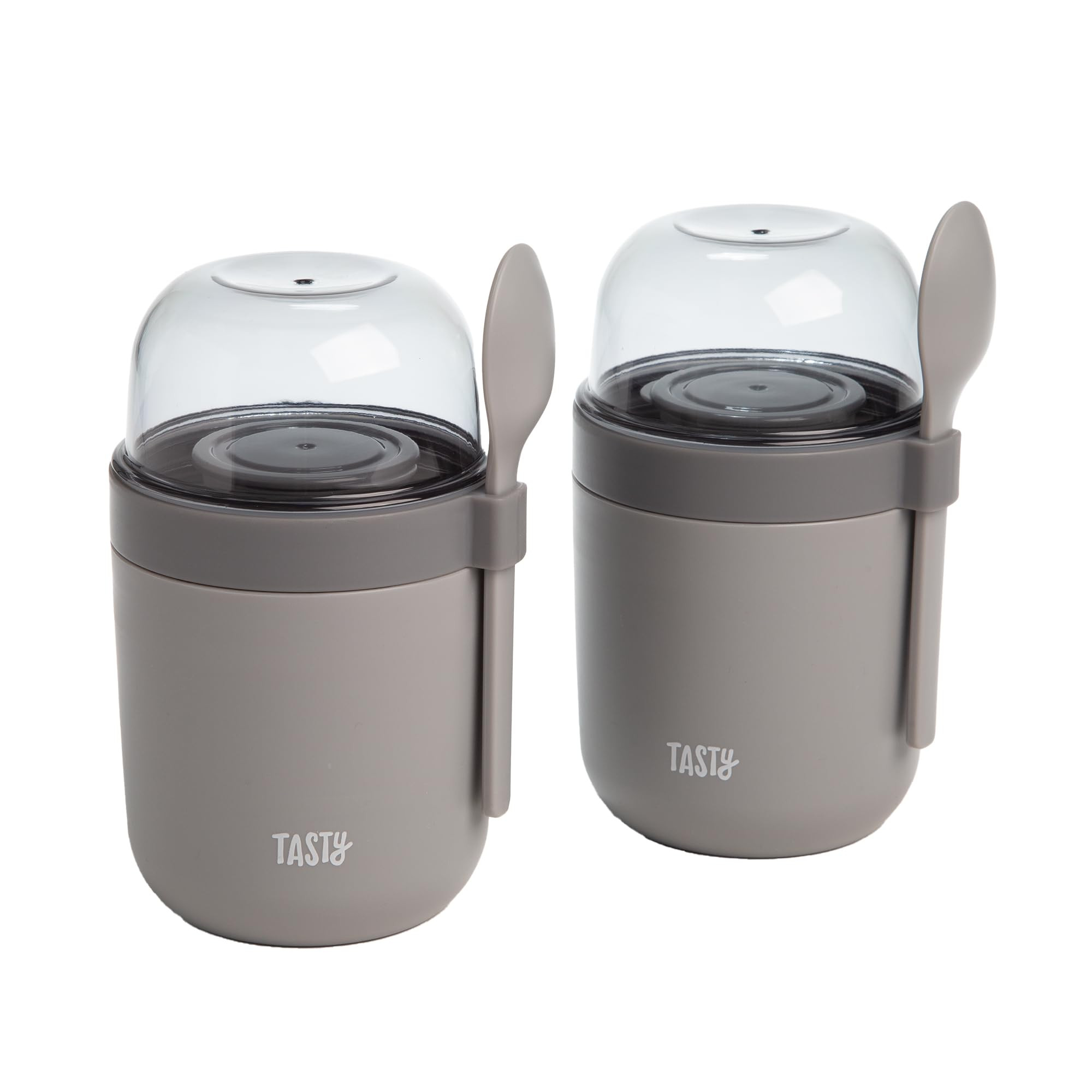 Travel Snack Cups with Spoons, On-The-Go Snacking, Divided Compartments, Great for Nuts, Cereal, ... | Amazon (US)