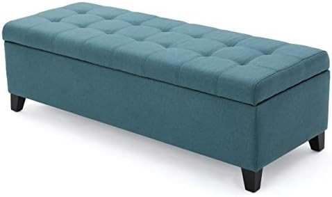 Christopher Knight Home Mission Fabric Storage Ottoman, Dark Teal | Amazon (US)