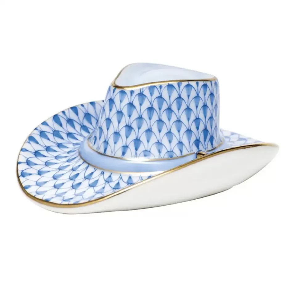 Cowboy Hat Blue 3.25 in L X 1.25 in H | Gracious Style
