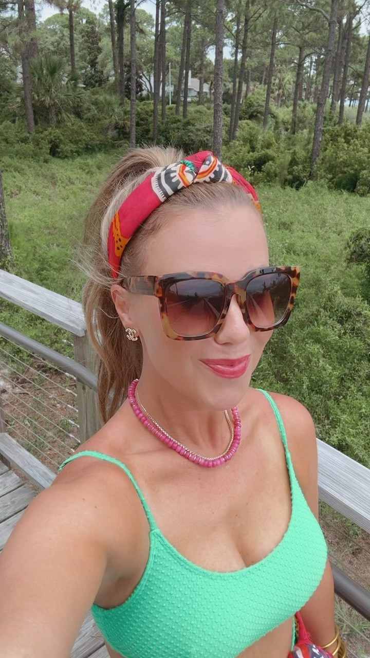 New Amazon swimsuit. Adjustable top and super high waisted! Wearing a small. Comes in several colors.

Code LAUREN20 for necklace.

Headband & sarong are @cbgrey. Code
LAUREN15.

#LTKFindsUnder50 #LTKSwim #LTKFindsUnder100