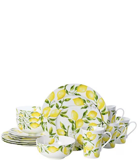 Lemons 16-Piece Dinnerware Set, Service for 4 | Dillard's