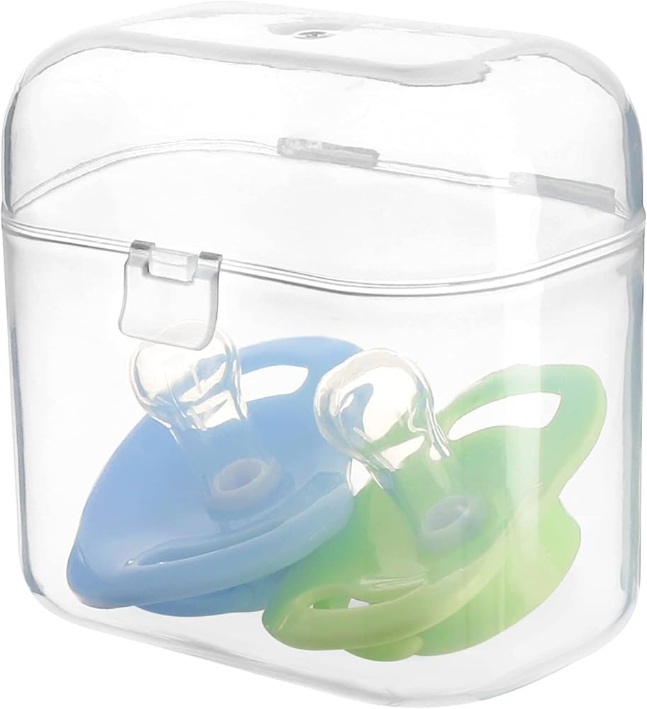 Accmor Pacifier Container - 2 Pacifier Holder Case for Travel, BPA Free, Transparent | Amazon (US)