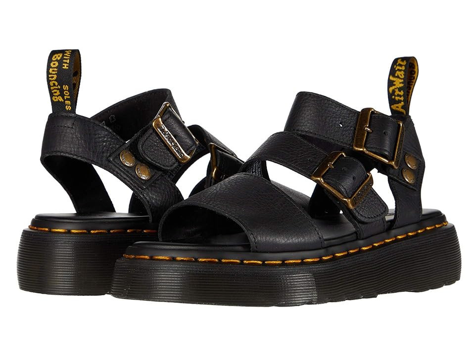 Dr. Martens Gryphon Platform Gladiator Sandals Women's Shoes Black : UK 3 (US Women's 5) M, Leather | Zappos