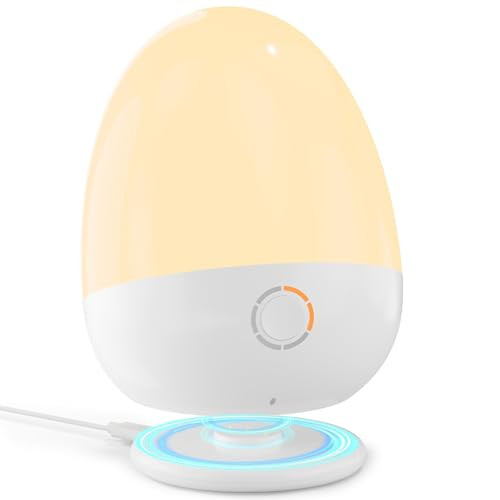 ZUZUKID Touch Egg Night Light for Baby Nursery, Rechargeable Portable Kids Nightlight Lamp with 1-6H Feeding Timer, 3 Color Temperatures Dimmable, Ideal for New Moms of Toddlers | Amazon (US)