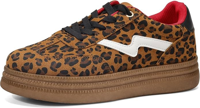 Women's Platform Fashion Sneakers Vintage Chunky Casual Tennis Shoes Low Top Gum Sole for Everyda... | Amazon (US)