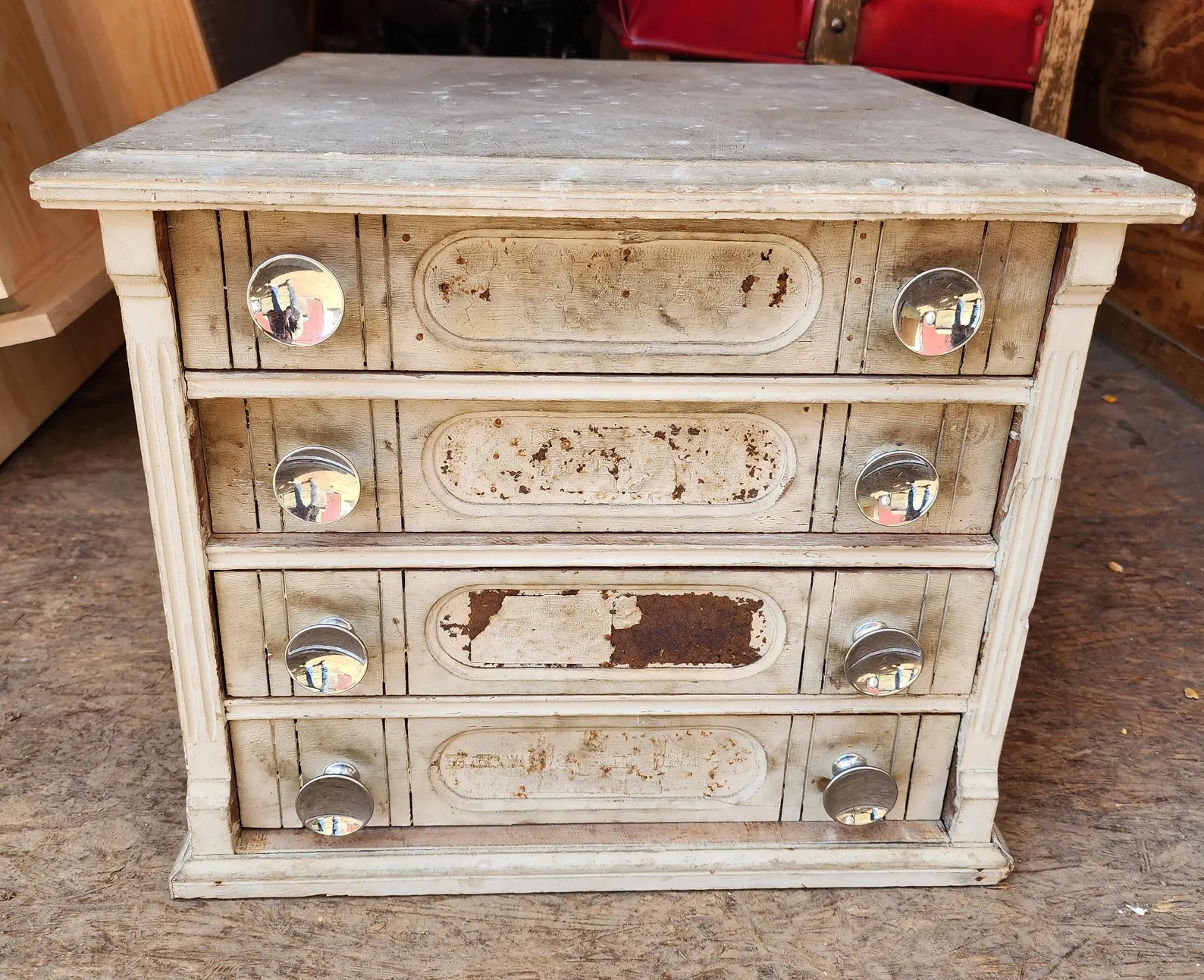 Antique Wooden Spool Cabinet: Vintage Sewing Storage Box, Rustic Organizer for Crafts & Collectib... | Etsy (US)