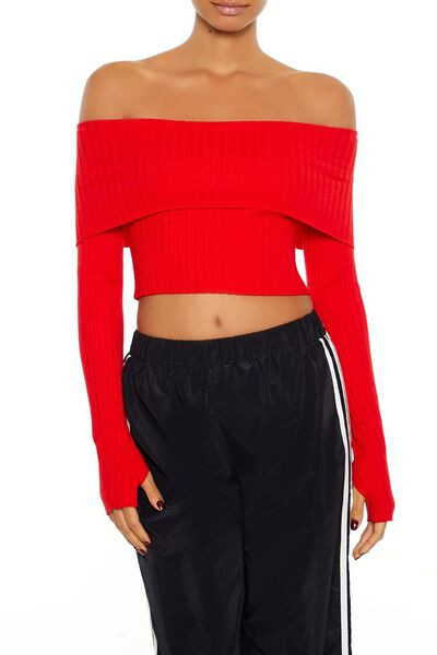 Sweater-Knit Off-the-Shoulder Top | Forever 21
